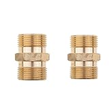 D DOLITY クイックコネクト　2点セット　M22 x 1.5mm オス カプラー　真ちゅう　継手　高圧洗浄用　お買い得