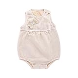 Pojour 夏 ベビー服 半袖ロンパース 女の子 男の子 肩ボタン コットン　90cm