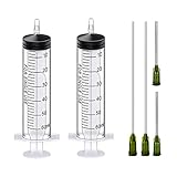 TOUFEIYUAN シリンジ10ml キャップと14Gの鈍い針で、オイルグルーインクシリンジクラフトコーティング業界向け接着剤シーラント潤滑剤実験室科学 (10ML+長い針)