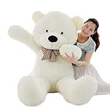 [XLOYP] ぬいぐるみ 特大 くま 100cm /テディベア 可愛い熊 白い 動物 大きい 巨大 くまぬいぐるみ 熊縫い包み クマ抱き枕 お祝い ふわふわぬいぐるみクリスマスプレゼント店飾り 恋人彼女への贈り物 クマ テディベア 大くまのぬいぐるみ