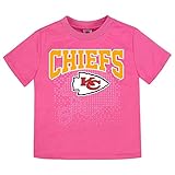 Gerber 子供服 NFL カンザスシティ チーフス ガールズ 2018年 半袖 チームロゴTシャツ ピンク 18ヶ月