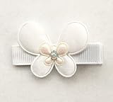 Baby Deer Clips　ヘアクリップ for ベビー　ちょうちょ (ピュアホワイト)