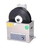 CGOLDENWALL　一度4個レコード洗浄可能な超音波レコード洗浄機　デジタル表示　消費電力調整　ブラケット付き6Ｌ　自動回転110v 温度制御　時間調整 (洗浄機＋リフトブラケット)