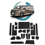 ruiya 新型 トヨタ アルファード40系 / ヴェルファイア 40系 専用 ラバーマット インテリアラバーマット ドアポケット マット 滑り止めシート アクセサリー ポケットマット 引っ掻きキズ防止 ノイズ軽減 19枚 アルファード40系パーツ カスタムパーツ (黒)