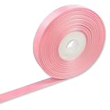 YONEOKA RIBBON カラーリボン 12ｍｍ幅×30ｍ巻 ラッピング 手芸 装飾 飾り付け DIY クラフト ハンドメイド (3.ピンク)