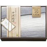 『内祝 お返し 快気祝 引き出物 結婚内祝 出産内祝 引越 ご挨拶などに人気の商品』　中瀬織布　四重織ガーゼケット　ブルー　【のし・包装可】