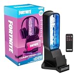 Paladone Fortnite 3-in-1ヘッドホンスタンドとTech充電ステーション コンソールコントローラークレードルと2つのUSB-Cポート付き RGBカラーチェンジライトパネル ゲーマーへの公式ライセンスギフト