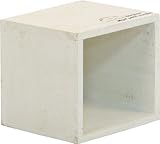 不二貿易 木製ボックス CD収納 アンティーク風 ホワイト 91747