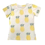 Karchi 可愛い 花柄 短袖 Tシャツ 衣装　幼児　女子児童 女子供　　かわいい　綿　服　Tシャツトップ　　衣装　贈り物　 (120)