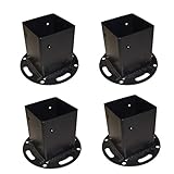 平地用ウッドポール固定金具　4個セット HBN72-4P(SST)