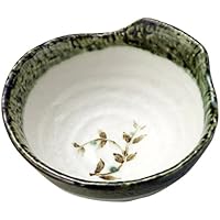 三陶 萬古焼 とんすい 織部唐草 14197