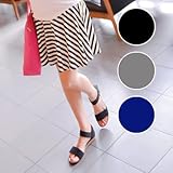 マタニティウェアボーダー柄マタニティフレアスカート SOB6080 FREE(フリー) GRAY(グレー)