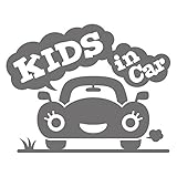 imoninn KIDS in car ステッカー　【シンプル版】　No.25　クルマさん　（シルバーメタリック）