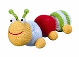 Organic Zubels Caterpillar 6.5 Hand-Knit Rattle by Zubels