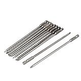 uxcell　PH1プラスプラスドライバービット　150mm x 4mm　六角シャンク　6.3mm　10個入り