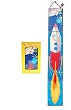 おもちゃ Foldable Wooden Growth Chart - Space Rocket 80cm to 150cm - in gift box [並行輸入品]