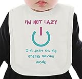 I'm not lazy, i'm just on my energy saving mode ネクタイを有する有機ビブ Medium