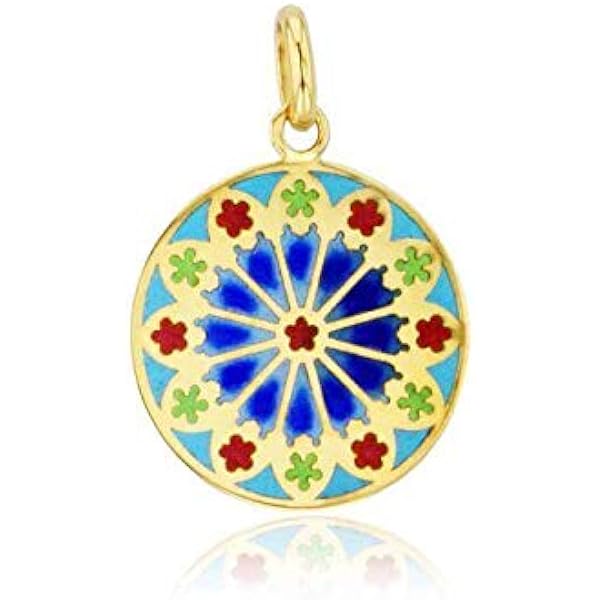 エナメルチャーム ノートルダム大聖堂 Amazon | バラ窓 ペンダントチャーム パリノートルダム大聖堂 18