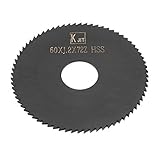 DealMux 60ミリメートルX 1.2ミリメートルX 16ミリメートルブラックHSS 72Tスリッティングスロッティングは、カッターの切削工具を見ました