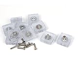 uxcell 家具足カバーキャップパッド テーブル 椅子足 四角形 透明ブルー 30 x 30 x 10mm 10個入り