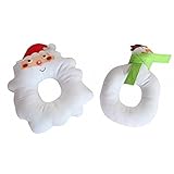 2本セット、クリエイティブ手作りキャンバス赤ちゃんのおもちゃ[雪だるま＆サンタ]