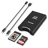 CFexpress Type B/SD カードリーダー USB C、デュアルスロット USB 3.2 (10Gbps) CFexpress Type B メモリカードリーダーアダプター、USB C - USB C/USB A ケーブル付き、Android/Windows/Mac OS/Linux 対応