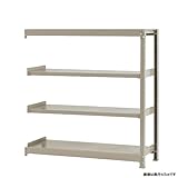軽中量棚150kg 連結 幅120×奥行30×高さ120cm 4段 アイボリー 150kg/段