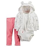 カーターズ Carter's ロンパース ボディスーツ カーディガン パンツ 3点セット 足つき 女の子 秋冬 3-Piece Cardigan Set 24M (83-86cm) [並行輸入品]