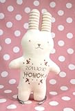 LOVE BABYうさぎシリーズ☆オーガニックコットン生地で作る　刺繍入ガラガラ手作りキット全長約20cm（おすすめコース）【卯年　出産祝】