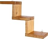 ウォールシェルフ手作り 天然木 壁掛け棚 棚 壁掛棚 壁掛け階段棚 幅31cmX奥行9cm (オーク色)