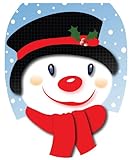 トイレTattoos Snowman with Top帽子装飾アップリケfor Toilet Lid Elongated TT-X618-O 1