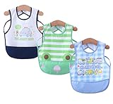 男の子 食事用エプロン スタイ 防水ビブ ポケット付き かわいいデザイン ベビー 赤ちゃん 離乳食 保育園用 お食事エプロン よだれかけ 110