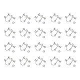 YFFSFDC イヤリングパーツ 10ペア 20個入 丸皿タイプ ジュエリー イヤリング金具 ネジバネ式 ピアスパーツ DIY ハンドメイド 基礎金具 (シルバー)