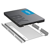 2.5インチ to 3.5インチ変換マウントとBX500 480GB SATA3 内蔵型 2.5インチ 7mm SSD をセット商品 (変換マウントシルバー) [並行輸入品]