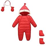 ベビー幼児用3 Piece All In OneスノーウェアロンパーススノーウェアZipper Padding Onesie US サイズ: L カラー: レッド