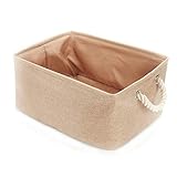 コーヒー色 浅型 ランドリーバスケット 綿麻 幅41*奥行き31*高さ19cm バスケット ランドリーバッグ ランドリーバスケット 洗濯かご かご バスケット 小物入れ 収納かご 脱衣かご 衣類・玩具・雑物