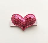 Baby Deer Clips　ヘアクリップ for ベビー　キラキラハート (ピンク)