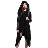 レディースコート Hosam フェイクファー コート マント 暖か 欧米風　モコモコ　日常着 パーティー ファッション (5XL, ブラック)