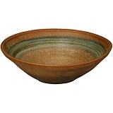 信楽焼　信楽BEST SELECTION　水鉢　緑窯肌　19号　全高17.5cm×直径57cm