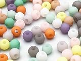 ファイニエ ビーズ 4mm 丸 2000個 穴あり パステル ミックス 艶消し アクセサリー パーツ BD3015