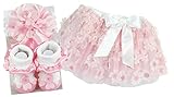 Stephan Baby Pink/White Lace Daisy Tutu, Pink Flower Headband and Socks Gift Set by Stephan Baby