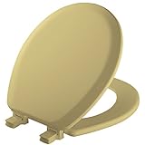 Mayfair 41EC 031 Molded Wood Toilet Seat with Lift-Off Hinges, Round, Harvest Gold by Mayfair