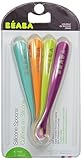BEABA First Stage Silicone Spoons, Sorbet/Gipsy, 4 Count 　ベビー用　スプーン　 4本セット