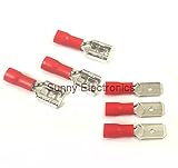 100セット6.3ミリメートル雌雄絶縁電線端子コネクタ22-16 awg