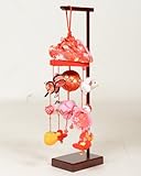 【ひな人形】つるし雛 卓上傘付ひなもも吊るし雛 スタンド付【吊るし雛】