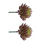 SONONIA　2個入り　人工植物　エケベリア　枯れない　人工ジューシー　観葉植物　花　飾り物　パープル