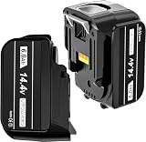 DOSCTT 互換 マキタ 14.4v バッテリーBL1460B【2個】電動工具用 6000mAh 大容量 バッテリー ライト付き 残量表示BL1820B BL1830B BL1840B BL1850B BL1860Bなど対応可能 リチウムイオン電池 PSE、CEマーク認証取得済み ブラック