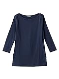 Angeliebe エンジェリーベ 産後用 Tシャツ 授乳服 綿 混 やわらか フライス ボート ネック 七分 袖 スリム カットソー 産後用用 ママ M ～ L ネイビー 30067 3006710