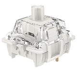 Zjmehty Gateron G Pro 3.0 ホワイトスイッチ メカニカルキーボード用 3ピン 38gf リニア/プリルーブ/ピン強化スイッチ (72個 ホワイト 3ピン)
