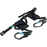 KH 安全帯 二丁掛じゃばら式 タフアルミ 自在環 黒青/黒 [落下防止 電気工事 高所での安全作業]